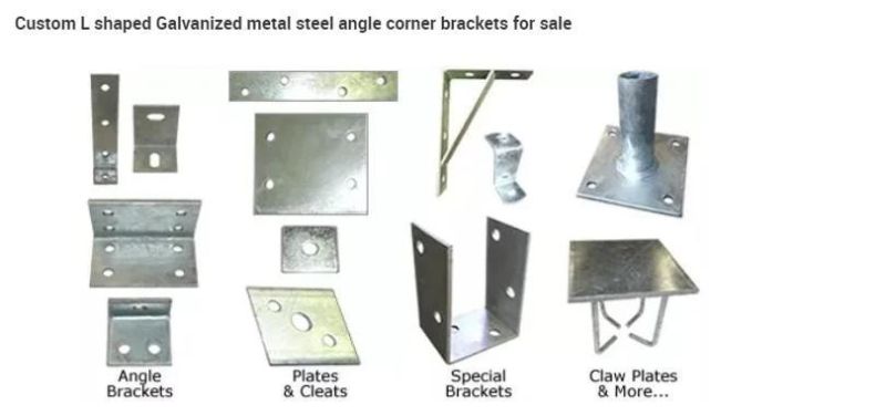 Custom L Shaped Galvanized Metal Steel Angle Corner Brackets