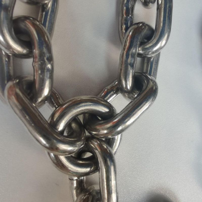 Customized 304 / 316 Ss DIN766 Swing Chain with Eye Bolt and Round Ring