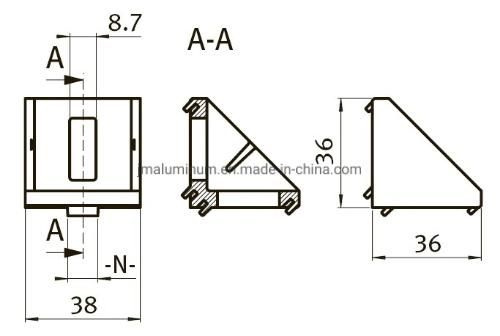 4040 Corner Fitting 4080 8080 Angle Brackets with End Cap Aluminum Profile Accessories