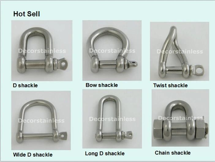 Stainless Steel Straight D Shackle with No Snag Pin