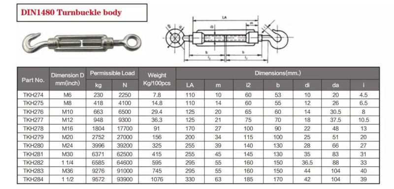 DIN 1480 Swivel Decorative Turnbuckle Wrought Iron Spring Turnbuckle