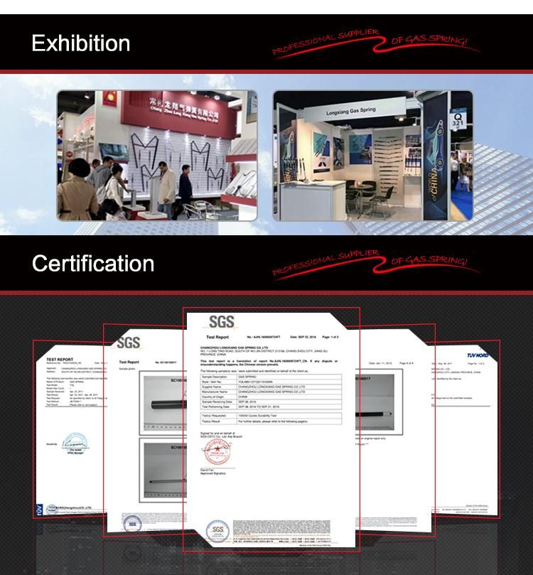 RoHS Locking Gas Spring for Functional Medical Bed