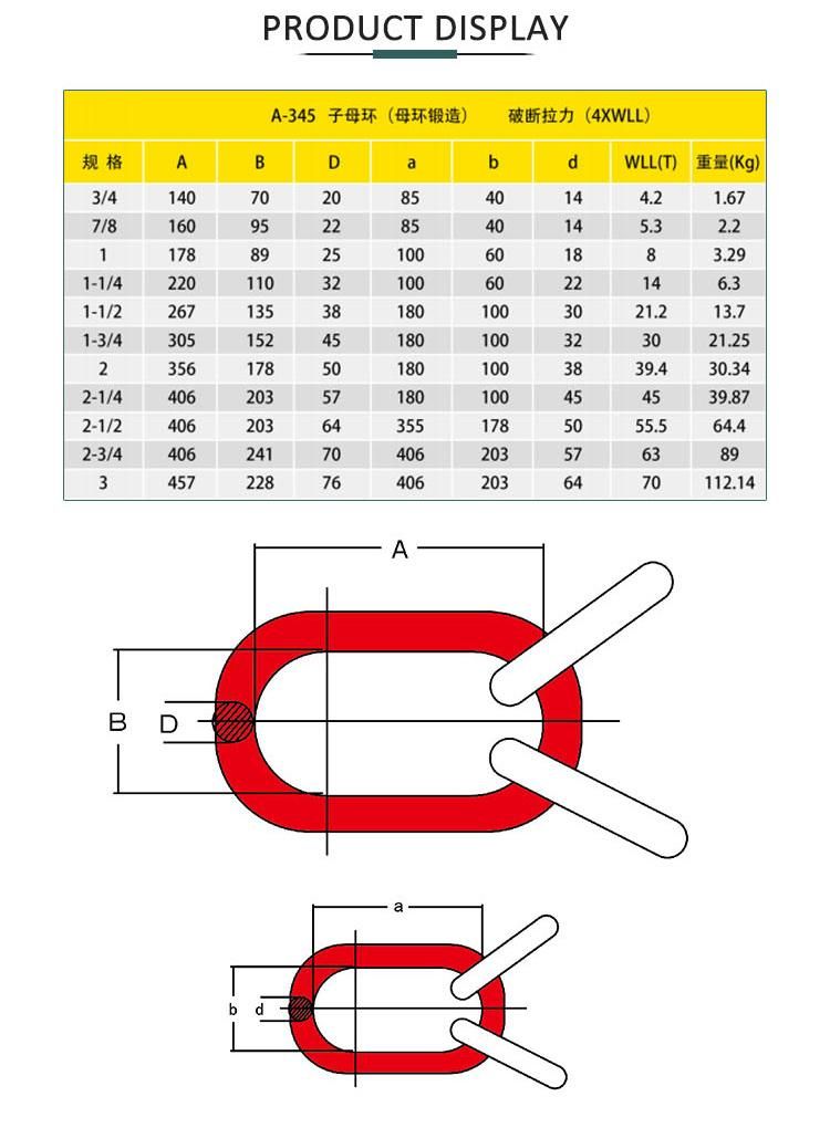 Welding Master Link for Lifting Equipment