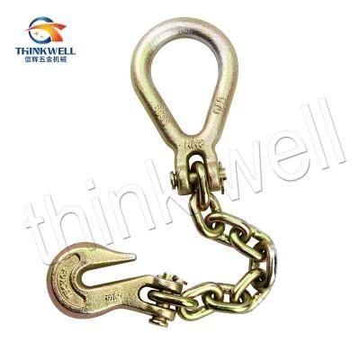 Zinc Plating Eye Grab Hook with Chain and Clevis Ring