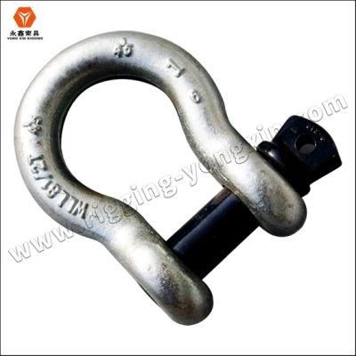 Heavy Load Forged Safety Bolt Bow Us Type Drop Forged Galvanized Screw Pin G209 Anchor Shackle Bow Steel Shackel