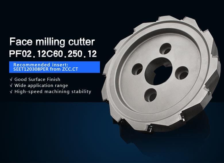 Indexable Milling Tools Face Miller Cutter with Inserts Seet1203 PF02 with Multi Teeth