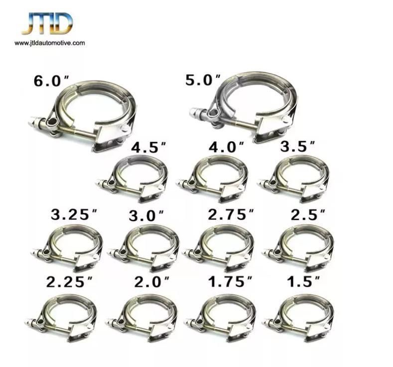 2.5′′ Exhaust Down Pipe 304 Stainless Steel V-Band Clamp and Flanges
