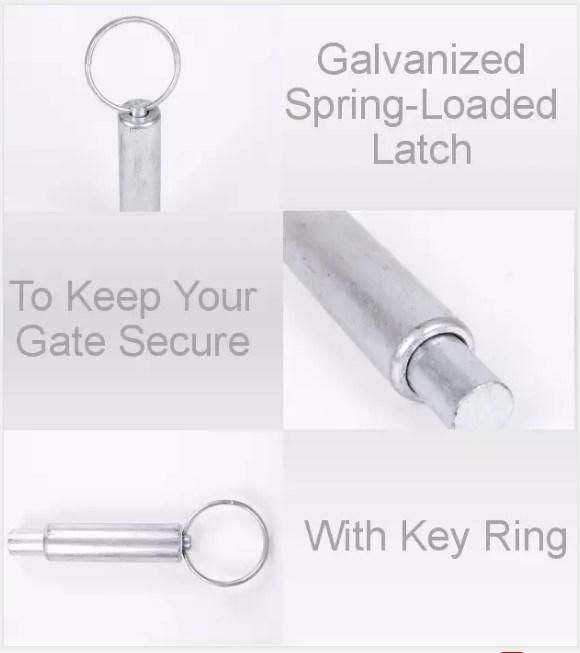 RF OEM Style Steel Round Body Zinc Coated Weld on Spring Latch with Key Ring