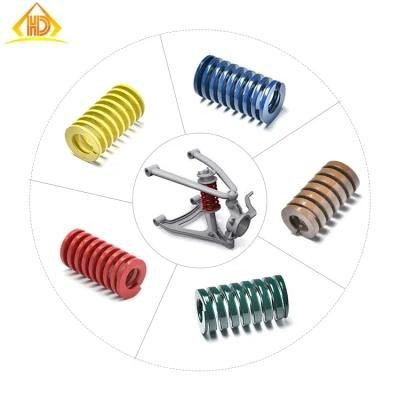65mn 55sicr Alloy Steel JIS ISO Standard Die Spring Medium Load Red Die Spring