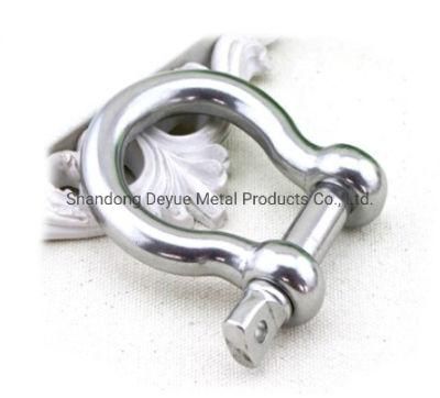 U. S. Type Bow Shackle Oversize Anchor Shackle (Nut and Cotter Pin) 316 Stainless Steel G2130 Shackle