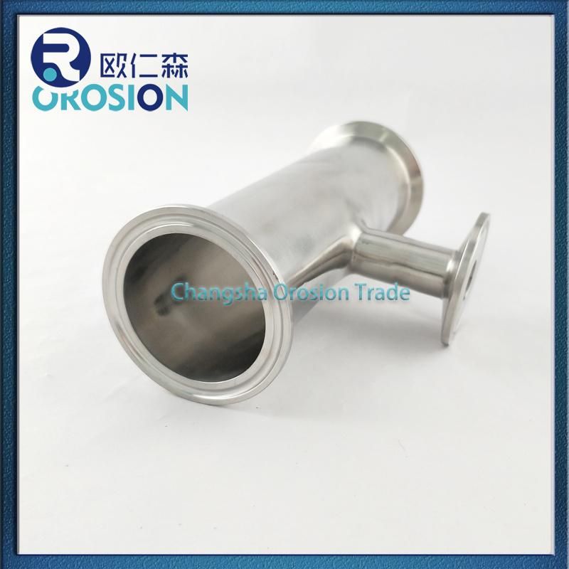 Sanitary Food Grade Stainless Steel Tc Clamped Equal Tee