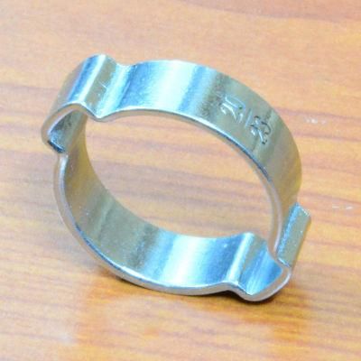 SS316 Double Ear Hose Clamp for Washing Machine Pipe Fixed
