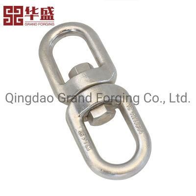 High Polished Double Eye Swivel Stainless Steel Chain Swivel Ring