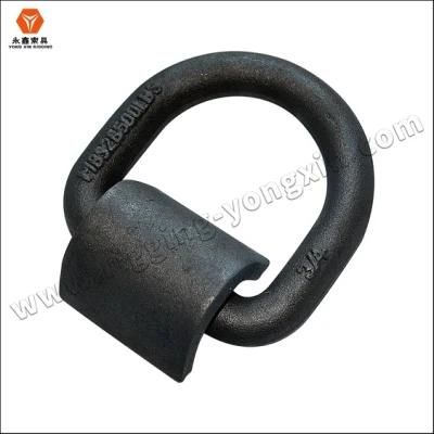 Black Carbon Steel Drop Forged Lashing D Ring with Clip