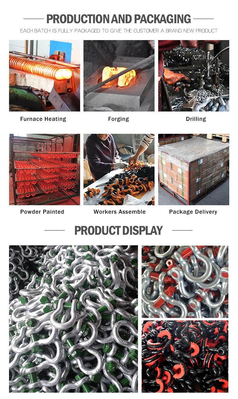 Qingdao Thinkwell Custom Different Size Drop Forged Bow Shackles