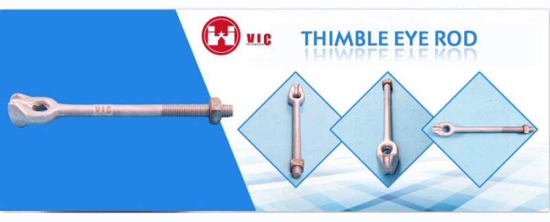 Pole Line Hardware Straight Angle Thimble Eye Anchor Rod Bolt