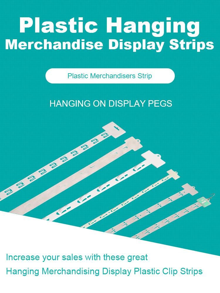 Supermarket Plastic Hanging Display Clip Strip
