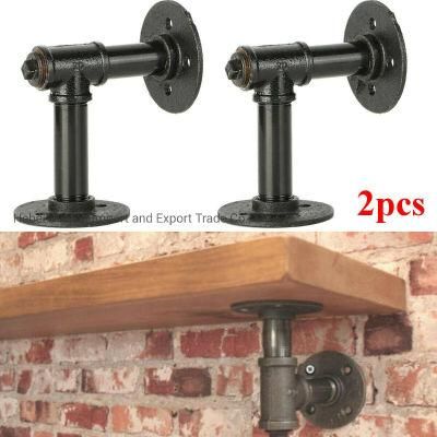 Industrial Pipe Brackets for Farmhouse Home Decor