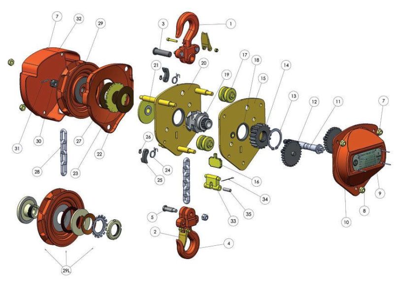 0.5-10 Ton CE Manual Lifting Chain Pulley Block Hoist