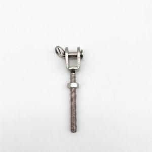 Stainless Steel Jaw &amp; Eye Type Welded Fork Thread Terminal with Nut M6